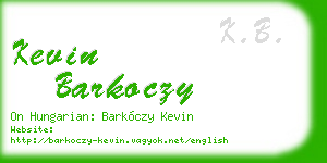 kevin barkoczy business card
