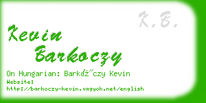 kevin barkoczy business card